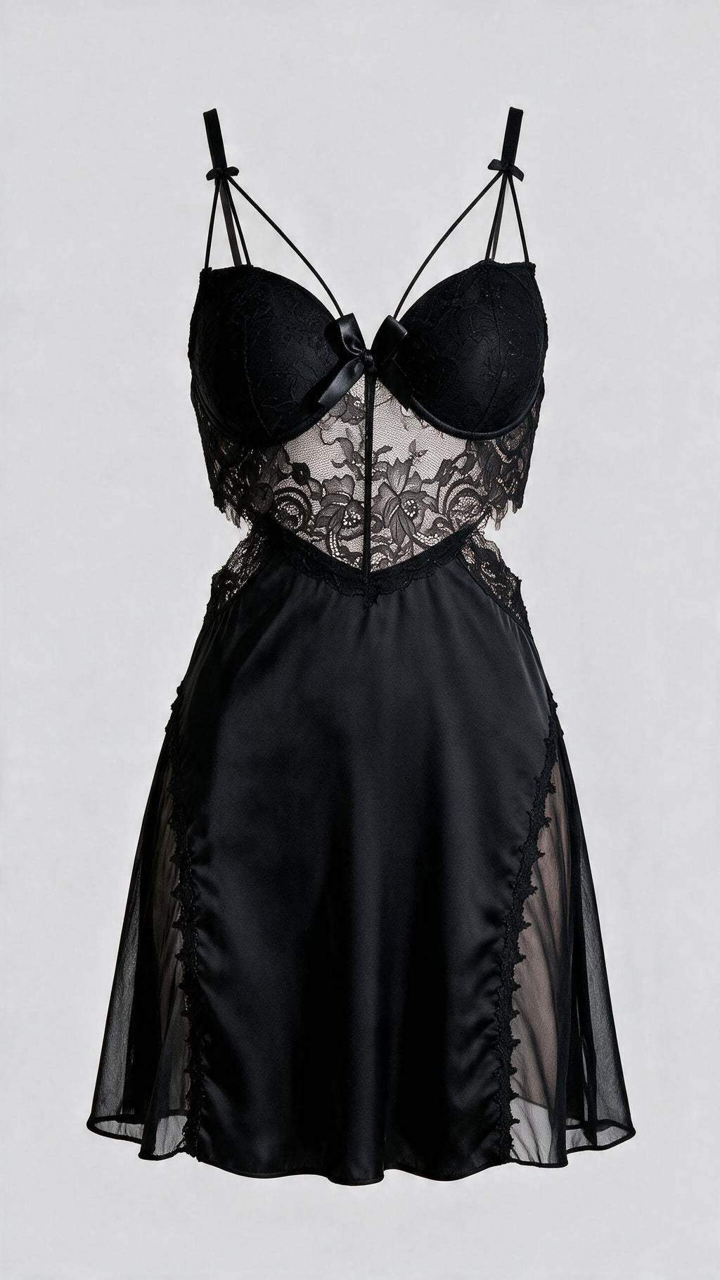 Midnight Romance Lace Halter Chemise