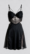 Midnight Romance Lace Halter Chemise