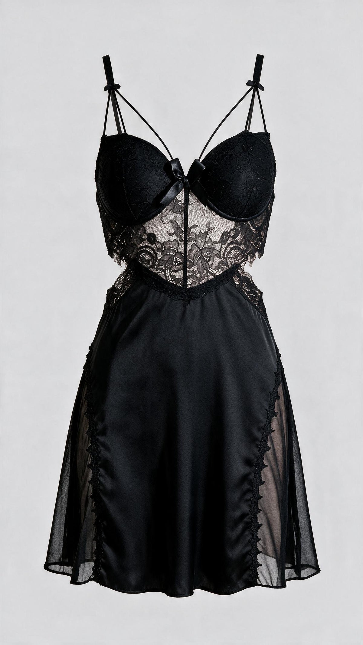 Midnight Romance Lace Halter Chemise