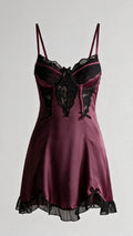 Royal Plum Bow Accent Chemise